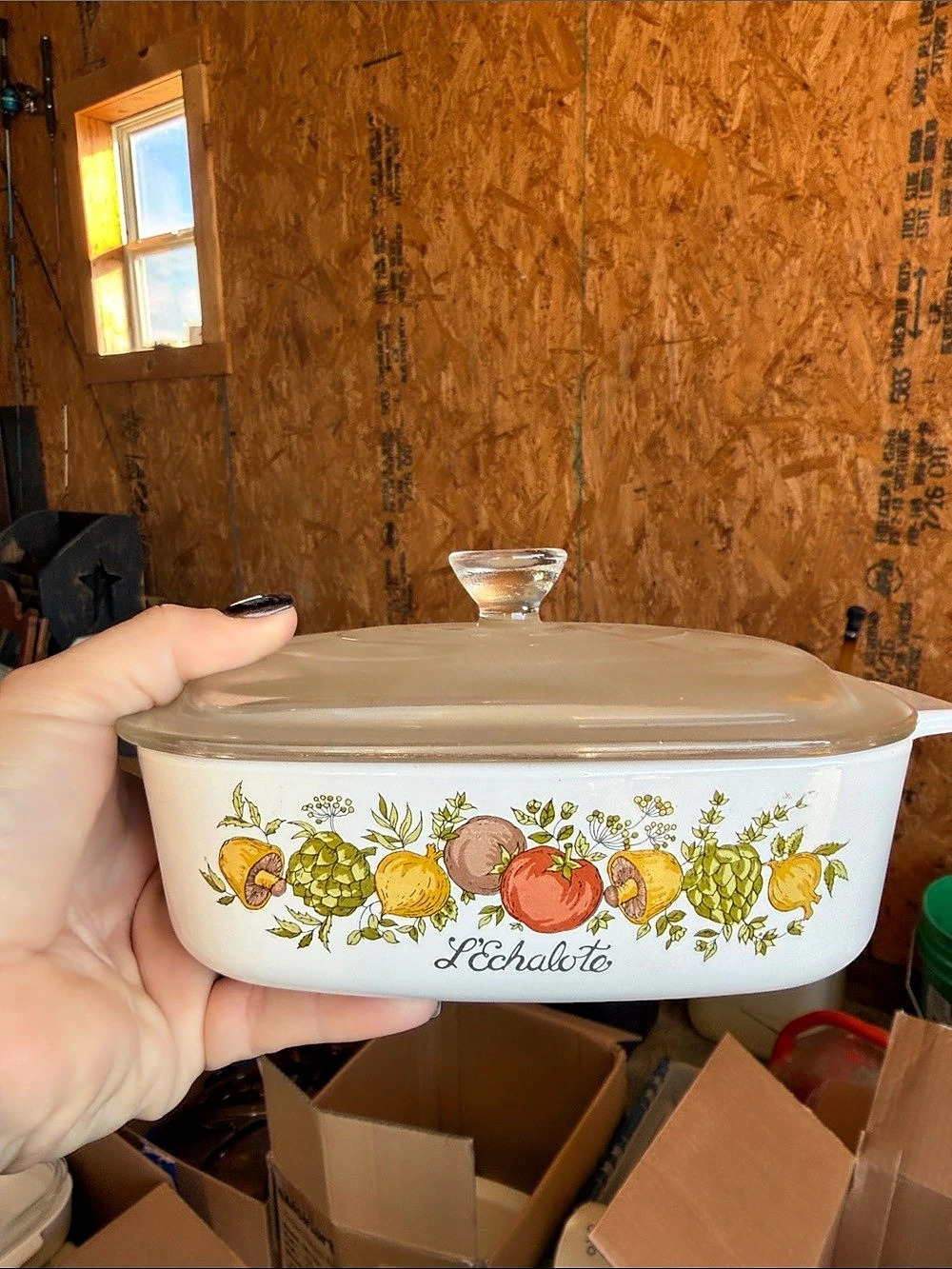 CorningWare L'Echalote 1 Quart Floral Casserole Dish